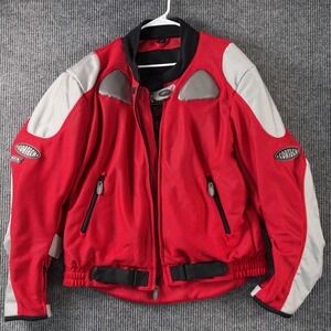 Cortech GX‎ Air Motorcycle Jacket Mens XXL 48 Red Gray Tour Master Riding Gear